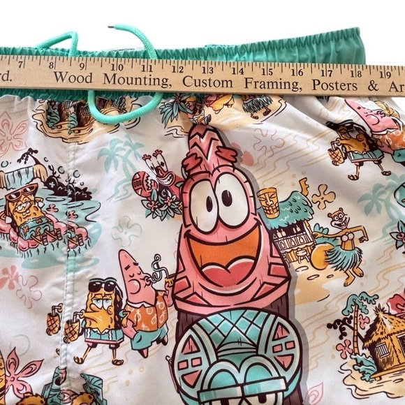 Sponge Bob Square Pants Swim Suit Trunks Shorts XL Big Kahjna Tiki Time Bar NEW! - Picture 15 of 15